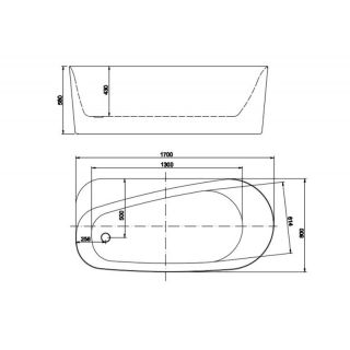 Акриловая ванна Aquatek Паола AQ-1115780  белая 170х78  см